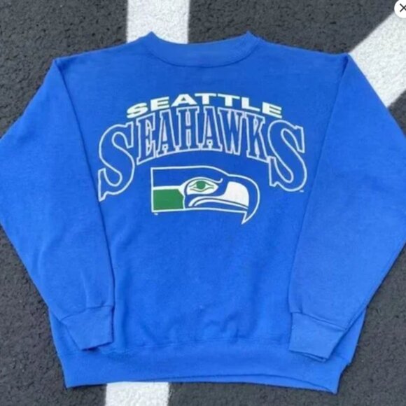Seattle Seahawks Sweatshirt Retro Seattle Seahawks Football Shirt - Picture 2 of 2